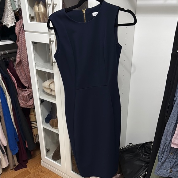 Calvin Klein Navy Midi Dress - Picture 4 of 6